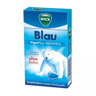 WICK BLAU Menthol slik uden sukker Clickbox, 46 g