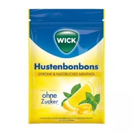 WICK Citron &amp; naturlige mentolbolsjer uden sukkerpose, 72 g