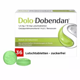 DOLO-DOBENDAN 1,4 mg/10 mg sugetabletter, 36 stk