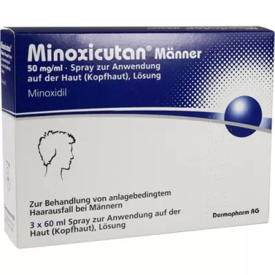 MINOXICUTAN Men 50 mg/ml spray, 3X60 ml