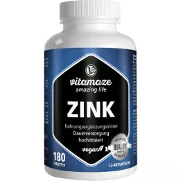 ZINK 25 mg veganske højdosistabletter, 180 stk