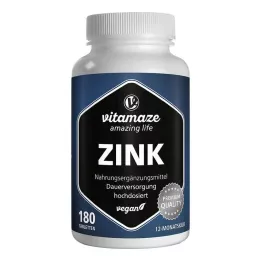 ZINK 25 mg veganske højdosistabletter, 180 stk