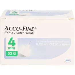 ACCU FINE sterile nåle til insulinpenne 4 mm 32 G, 100 stk