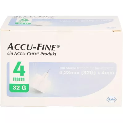 ACCU FINE sterile nåle til insulinpenne 4 mm 32 G, 100 stk