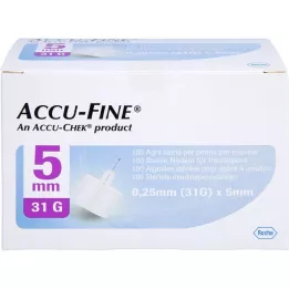 ACCU FINE sterile nåle til insulinpenne 5 mm 31 G, 100 stk