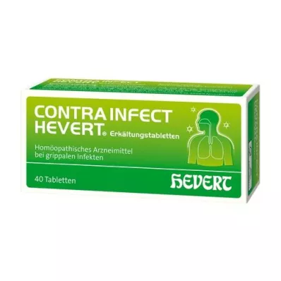 CONTRAINFECT Hevert forkølelsestabletter, 40 stk