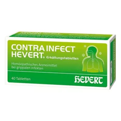 CONTRAINFECT Hevert forkølelsestabletter, 40 stk