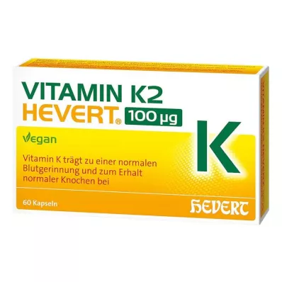VITAMIN K2 HEVERT 100 μg kapsler, 60 stk