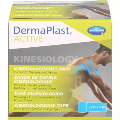 DERMAPLAST Aktiv kinesiologitape 5 cmx5 m blå, 1 stk