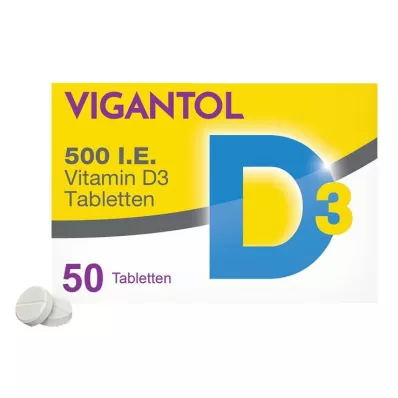 VIGANTOL 500 I.U. D3-vitamin-tabletter, 50 kapsler