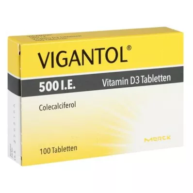 VIGANTOL 500 I.U. D3-vitamin-tabletter, 100 kapsler