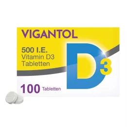 VIGANTOL 500 I.U. D3-vitamin-tabletter, 100 kapsler