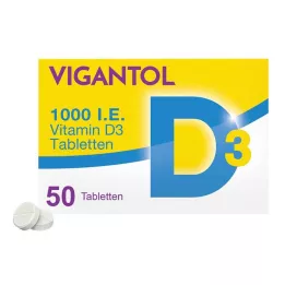 VIGANTOL 1.000 I.U. vitamin D3-tabletter, 50 stk