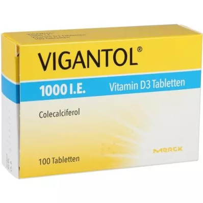 VIGANTOL 1.000 I.U. vitamin D3-tabletter, 100 stk