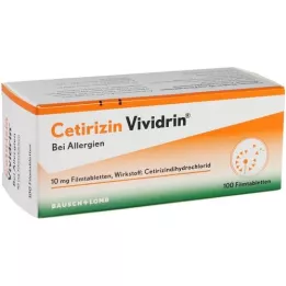 CETIRIZIN Vividrin 10 mg filmovertrukne tabletter, 100 stk