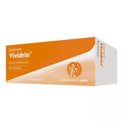 CETIRIZIN Vividrin 10 mg filmovertrukne tabletter, 100 stk