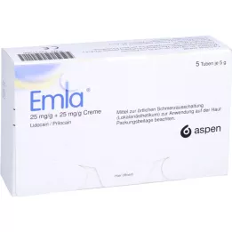 EMLA 25 mg/g + 25 mg/g creme + 12 Tegaderm plastre, 5X5 g