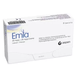 EMLA 25 mg/g + 25 mg/g creme + 12 Tegaderm plastre, 5X5 g
