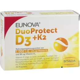 EUNOVA DuoProtect D3+K2 1000 I.U./80 μg kapsler, 30 stk
