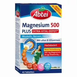 ABTEI Magnesium 500 Plus Extra-Vital-Depot Tabletter, 42 stk