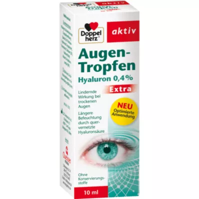 DOPPELHERZ Øjendråber Hyaluron 0,4% Extra, 10 ml