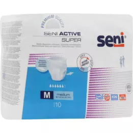 SENI Active Super inkontinenstrusser til engangsbrug M, 10 stk