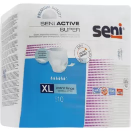 SENI Active Super Incontinence Briefs Disposable XL, 10 stk
