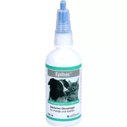 EPIBAC alkalisk ørerensningsopløsning til hunde/katte, 100 ml
