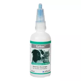 EPIBAC alkalisk ørerensningsopløsning til hunde/katte, 100 ml