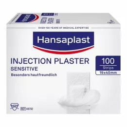 HANSAPLAST Sensitive injektionsplaster 1,9x4 cm, 100 stk
