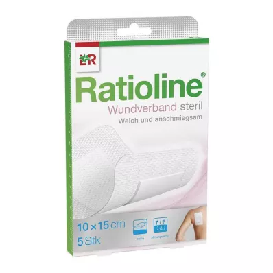 RATIOLINE Sårforbinding 15x10 cm steril, 5 stk