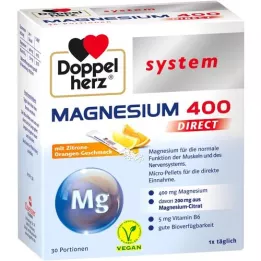 DOPPELHERZ Magnesium 400 DIRECT system Pellets, 30 stk