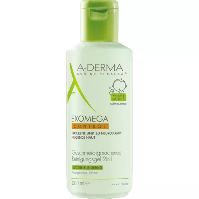 A-DERMA EXOMEGA CONTROL Rensegel 2i1, 200 ml