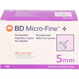 BD MICRO-FINE+ Pennåle 0,25x5 mm, 100 stk