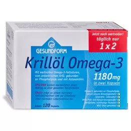 GESUNDFORM Krillolie 1180 mg antarktiske kapsler, 120 stk