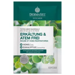 DERMASEL Badesalt fra Det Døde Hav mod forkølelse &amp; Breath-free, 80 g