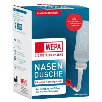 WEPA Nasal douche med 10x2,95 g næseskylle-salt, 1 P