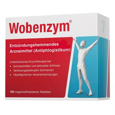 Wobenzym gastro-resistente tabletter, 100 stk