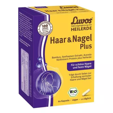 LUVOS Healing Clay Organic Hair &amp; Nail Plus Capsules, 60 kapsler