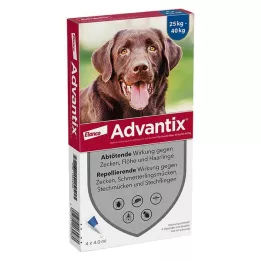 ADVANTIX Spot-on-opløsning til påføring på hund 25-40 kg, 4X4,0 ml