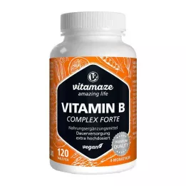 VITAMIN B COMPLEX ekstra højdosis veganske tabletter, 120 stk