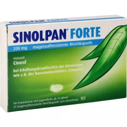 SINOLPAN forte 200 mg enterocoatede bløde kapsler, 21 stk