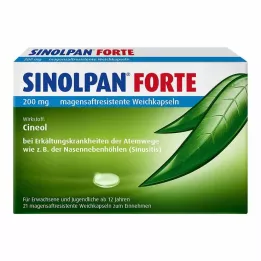 SINOLPAN forte 200 mg enterocoatede bløde kapsler, 21 stk