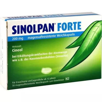 SINOLPAN forte 200 mg enterocoatede bløde kapsler, 50 stk