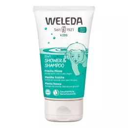 WELEDA Kids 2in1 Shower &amp; Shampoo frisk mynte, 150 ml