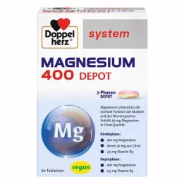DOPPELHERZ Magnesium 400 Depot systemtabletter, 60 kapsler