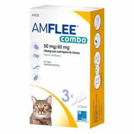 AMFLEE combo 50/60 mg opløsning til instillation til katte, 3 stk