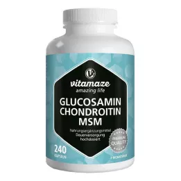 GLUCOSAMIN CHONDROITIN MSM C-vitamin kapsler, 240 kapsler
