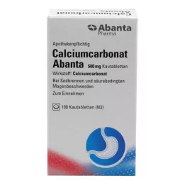 CALCIUMCARBONAT ABANTA 500 mg tyggetabletter, 100 stk