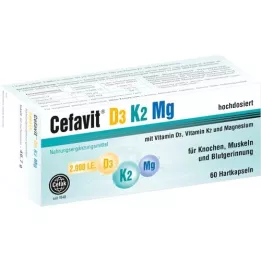 CEFAVIT D3 K2 Mg 2.000 I.E. hårde kapsler, 60 stk